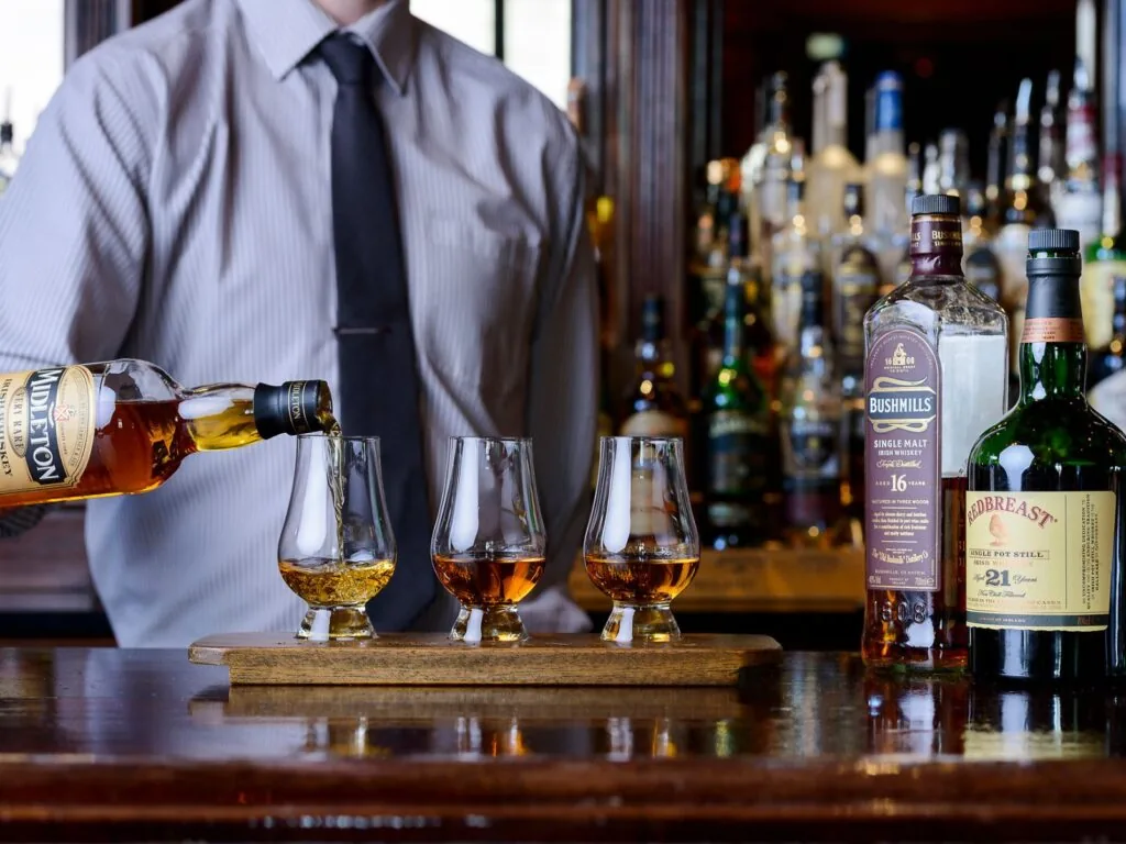 A selection of whiskey